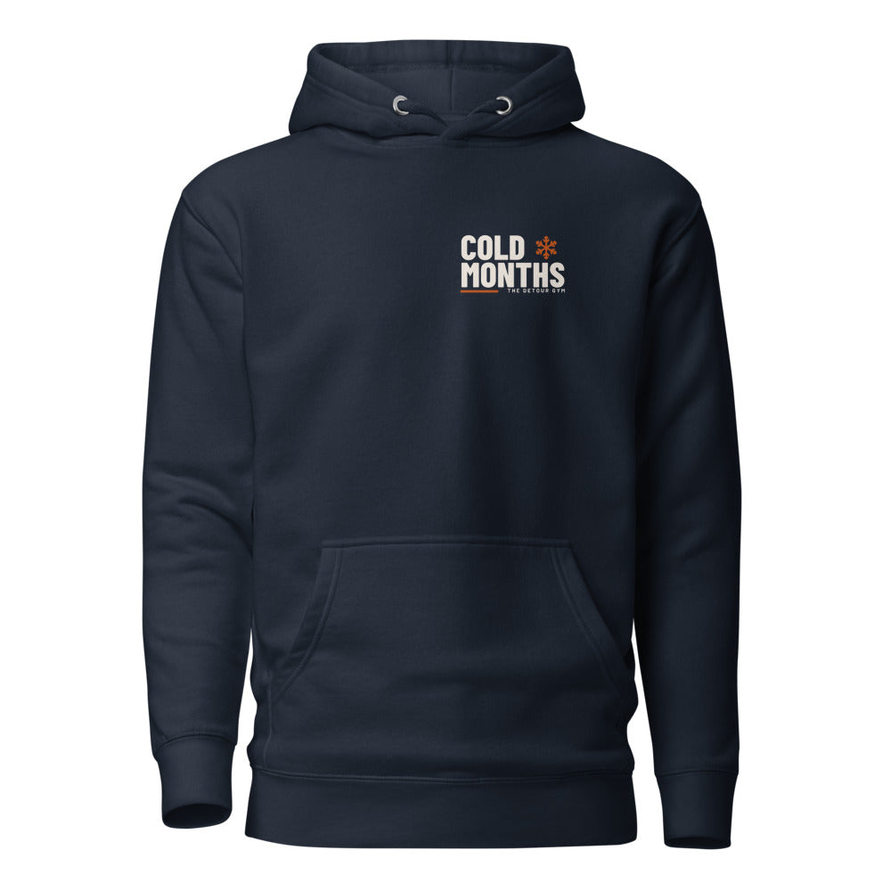 Cold Months Hoodie: Navy Blazer: front