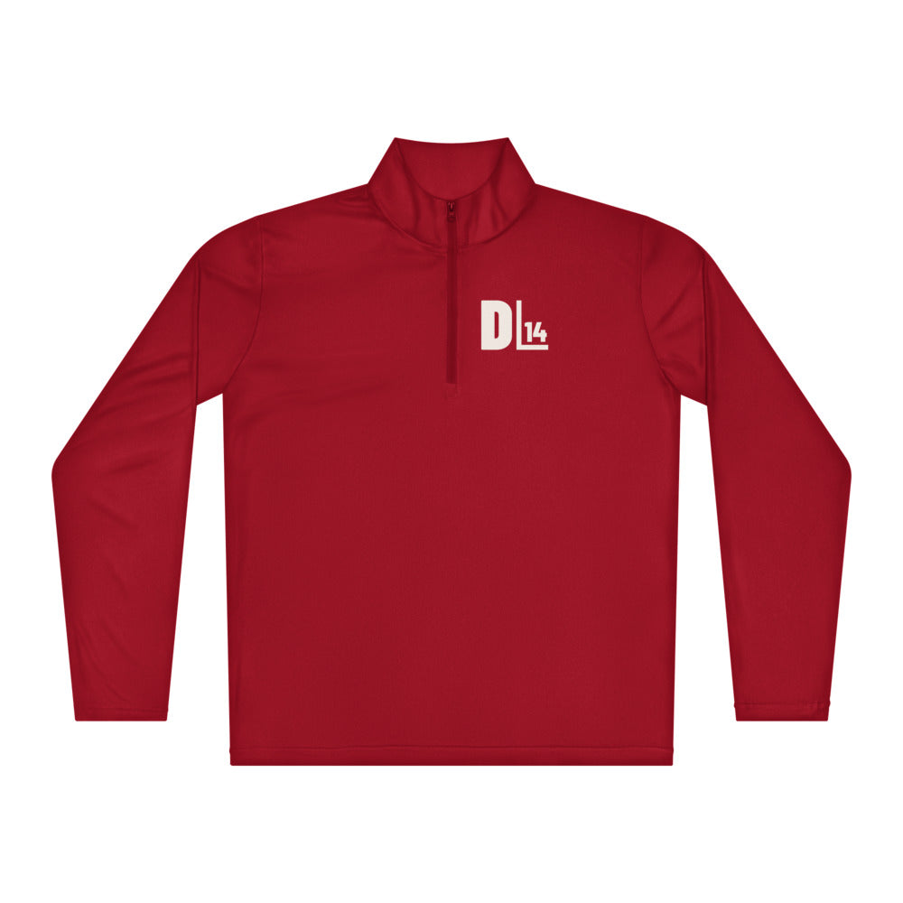 Monogram Performance Quarter-Zip: True Red: front