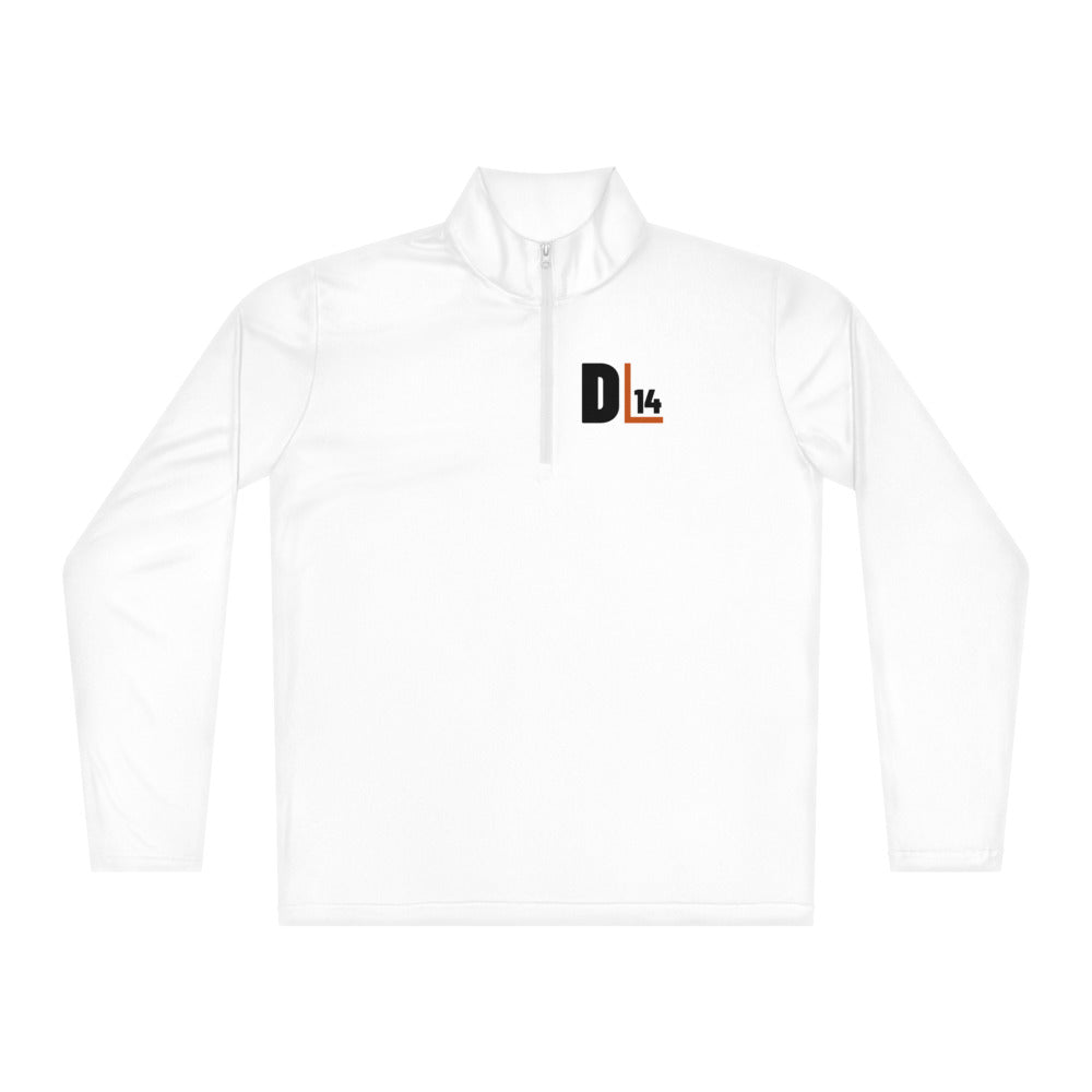 Monogram Performance Quarter-Zip: White: front