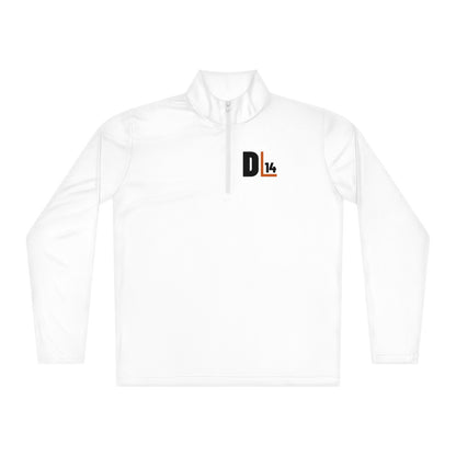 Monogram Performance Quarter-Zip: White: front