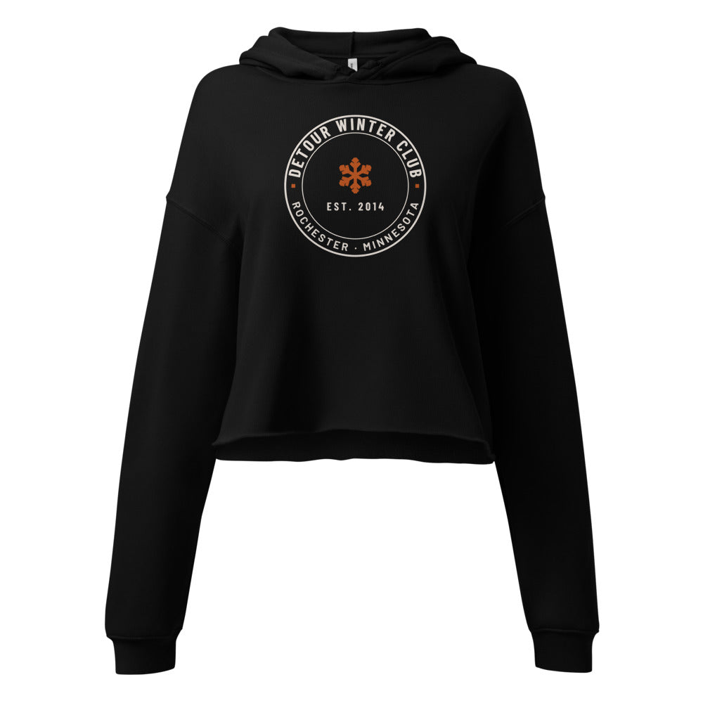 Winter Club Women’s Cropped Hoodie: Black: front