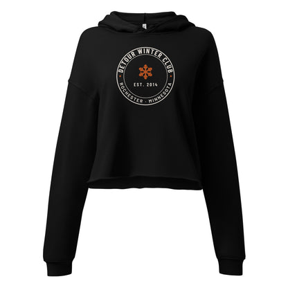 Winter Club Women’s Cropped Hoodie: Black: front