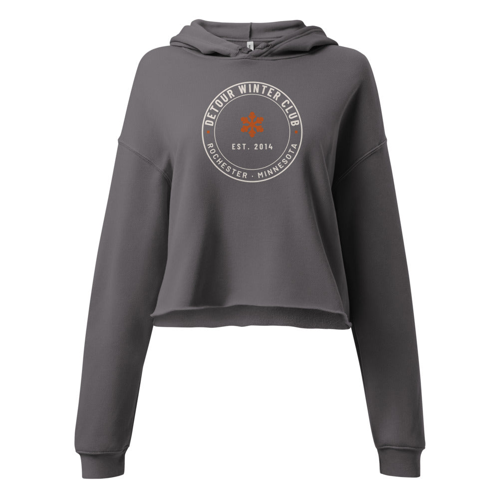 Winter Club Women’s Cropped Hoodie: Storm: front